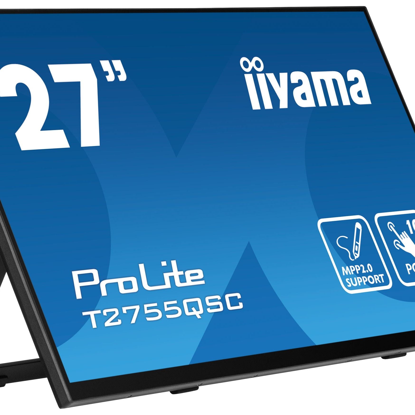 Dark Cyan iiyama ProLite T2755QSC-B1 computer monitor 68.6 cm (27") 2560 x 1440 pixels Full HD LCD Touchscreen Black