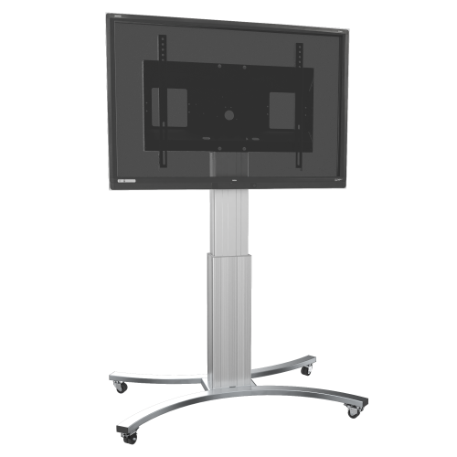 Gray Conen SCETA3535 Motorized Height Adjustable (70cm Travel) AV Cart Trolley with C Base