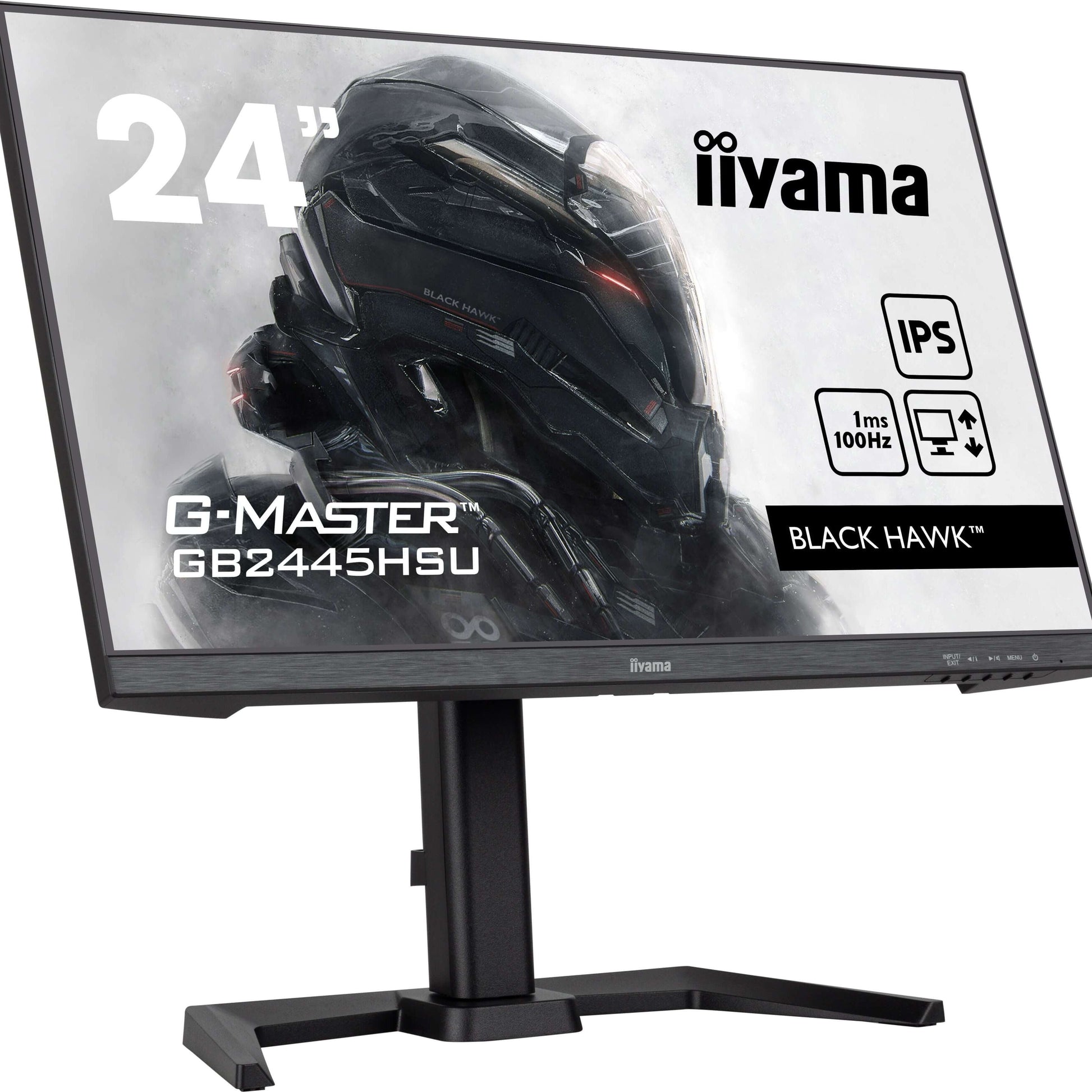 Light Gray iiyama G-MASTER GB2445HSU-B2 LED display 60.5 cm (23.8") 1920 x 1080 pixels Full HD Black