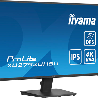 Dark Cyan iiyama ProLite XU2792UHSU-B6 computer monitor 68.6 cm (27") 3840 x 2160 pixels 4K Ultra HD LED Black