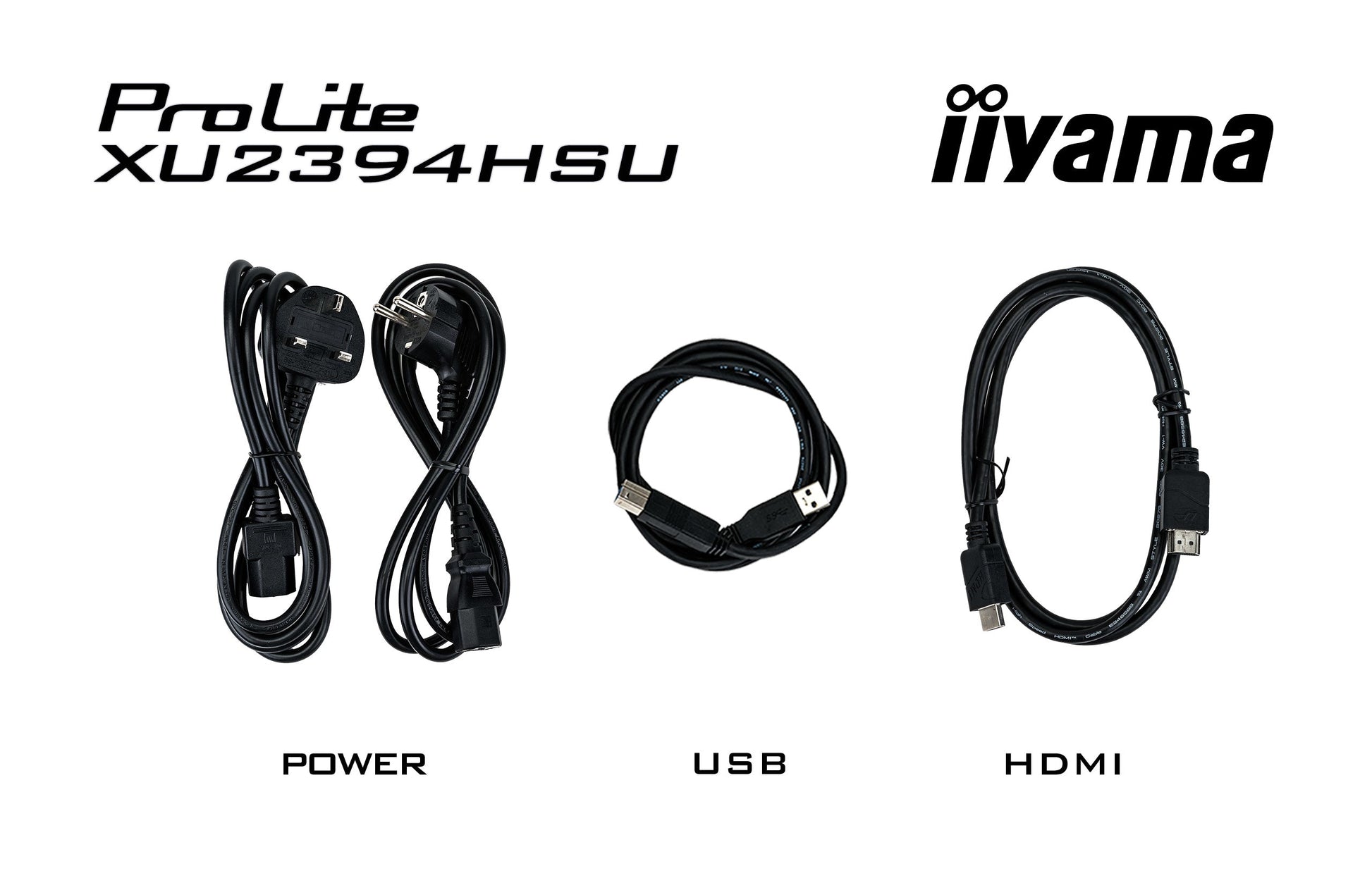 Black iiyama ProLite XU2293HSU-B6 21.5" 1920 x 1080 pixels Full HD LED Display