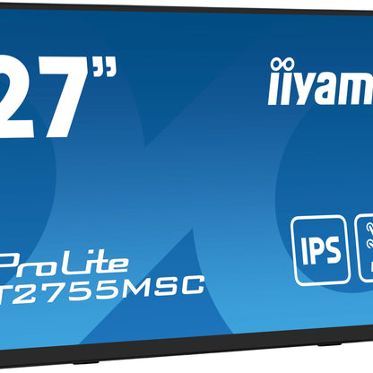 Steel Blue iiyama ProLite T2755MSC-B1 computer monitor 68.6 cm (27") 1920 x 1080 pixels Full HD LED Touchscreen Tabletop Black