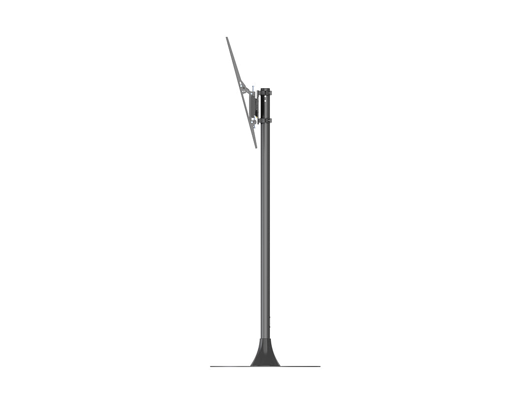 Dim Gray Multibrackets Pro M Single Pole Floorbase Round for 32-65" Displays
