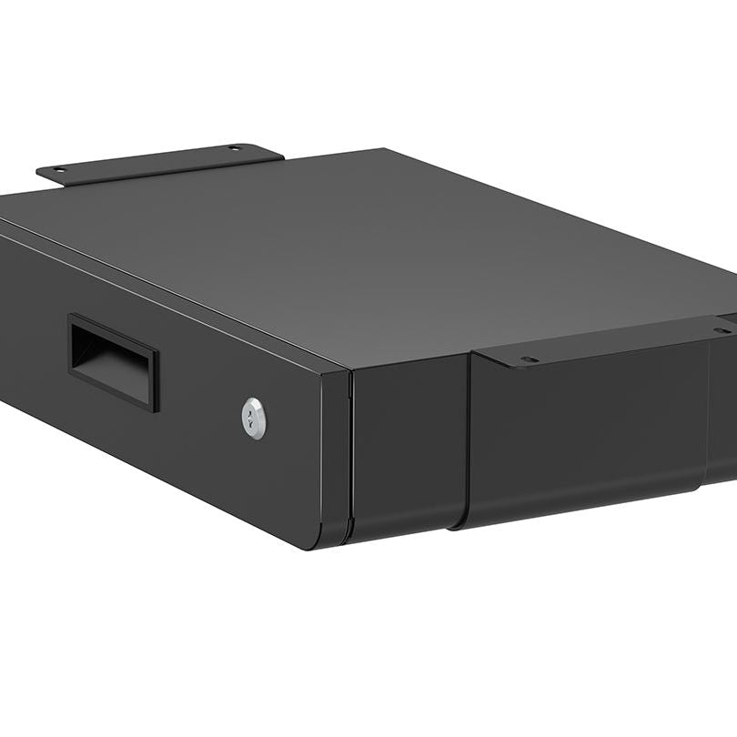 Dark Slate Gray Multibrackets M Under Desk Drawer Lockable, Black