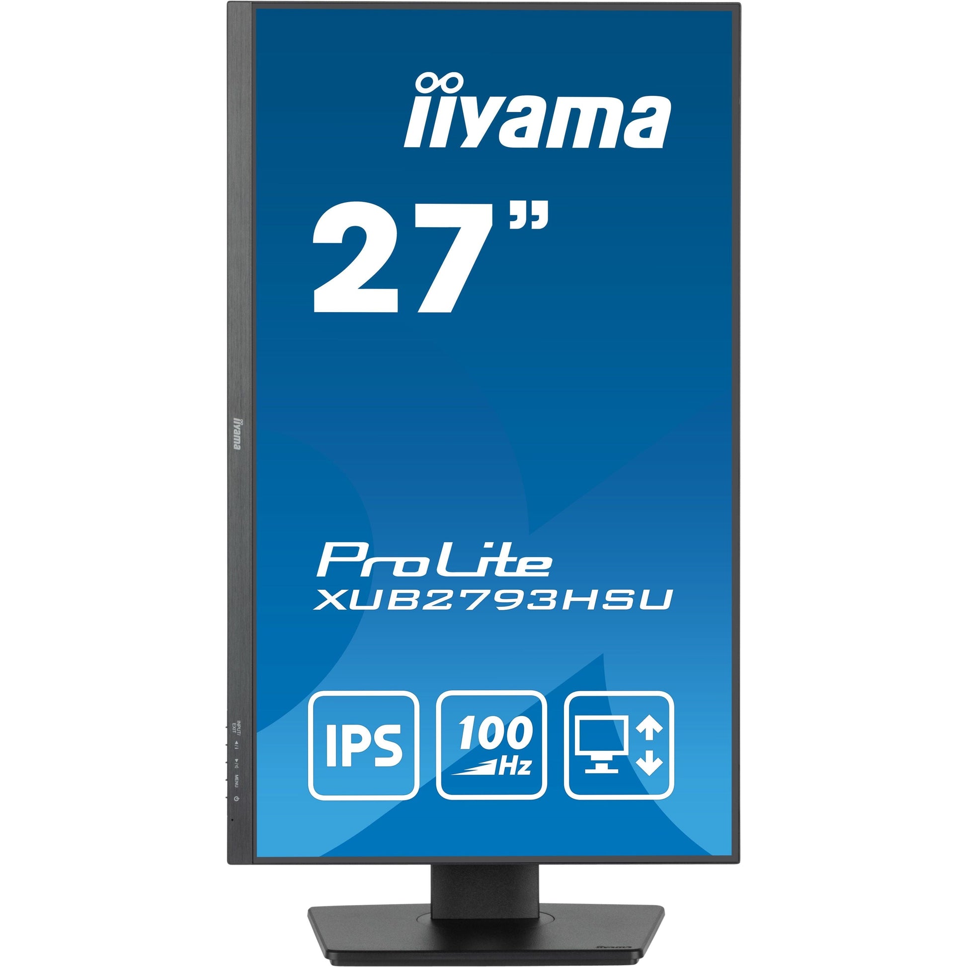 Dark Cyan iiyama ProLite XUB2793HSU-B6 27” IPS technology panel with height adjustable stand and 100Hz refresh rate