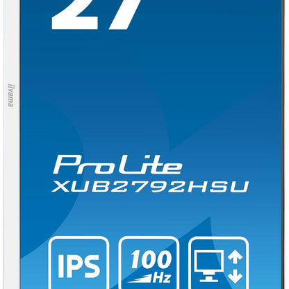 Dark Cyan iiyama ProLite XUB2792HSU-W6 27" IPS 100Hz LED Full HD Display in White