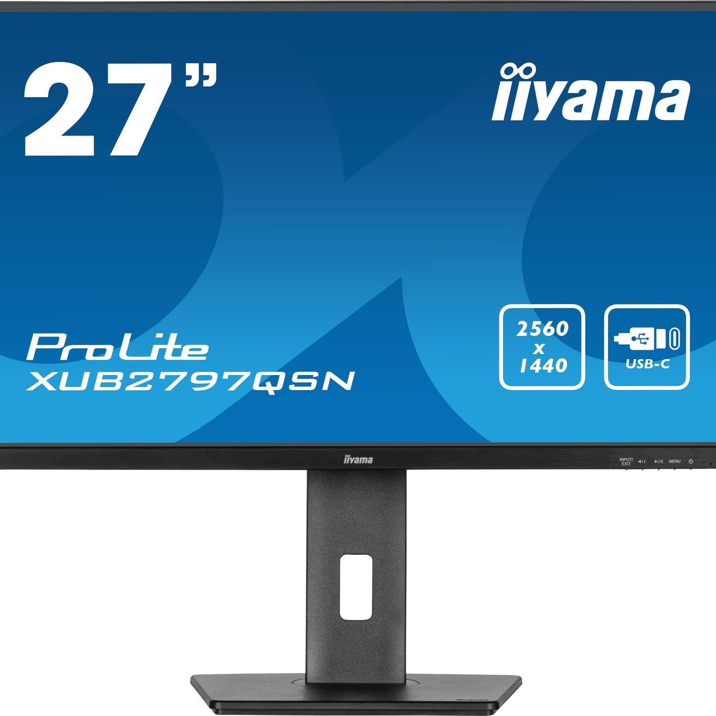 Dark Cyan iiyama ProLite XUB2797QSN-B2 computer monitor 68.6 cm (27") 2560 x 1440 pixels 2K Ultra HD LED Black