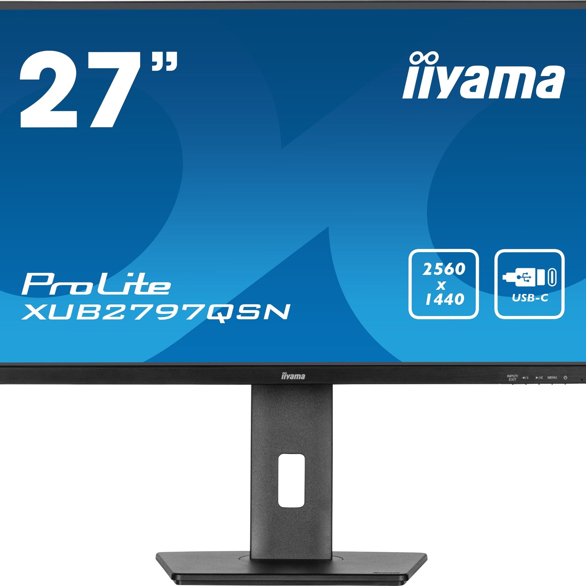 Dark Cyan iiyama ProLite XUB2797QSN-B2 computer monitor 68.6 cm (27") 2560 x 1440 pixels 2K Ultra HD LED Black