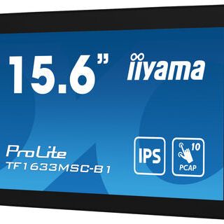 Dark Cyan iiyama ProLite TF1633MSC-B1 15.6" PCAP Full HD Touch Screen Display