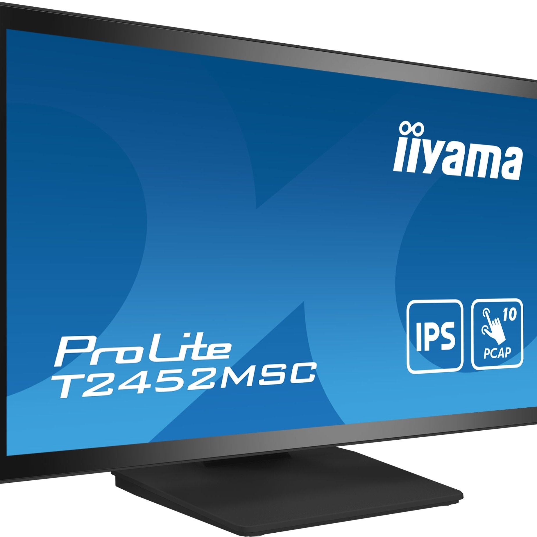 Dark Cyan iiyama ProLite T2452MSC-B1 computer monitor 60.5 cm (23.8") 1920 x 1080 pixels Full HD LCD Touchscreen Multi-user Black