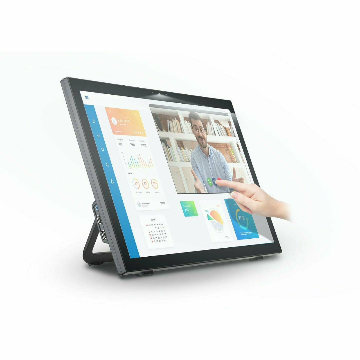 Dark Slate Gray iiyama ProLite T2735MSC-B3 27" 10 pt Touch Screen Display with Integrated Webcam