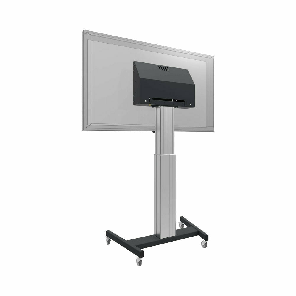 Gray iiyama XL Floor Cart with Electronic Lift and Wheels for 65"-86" LFD or LFD Touch