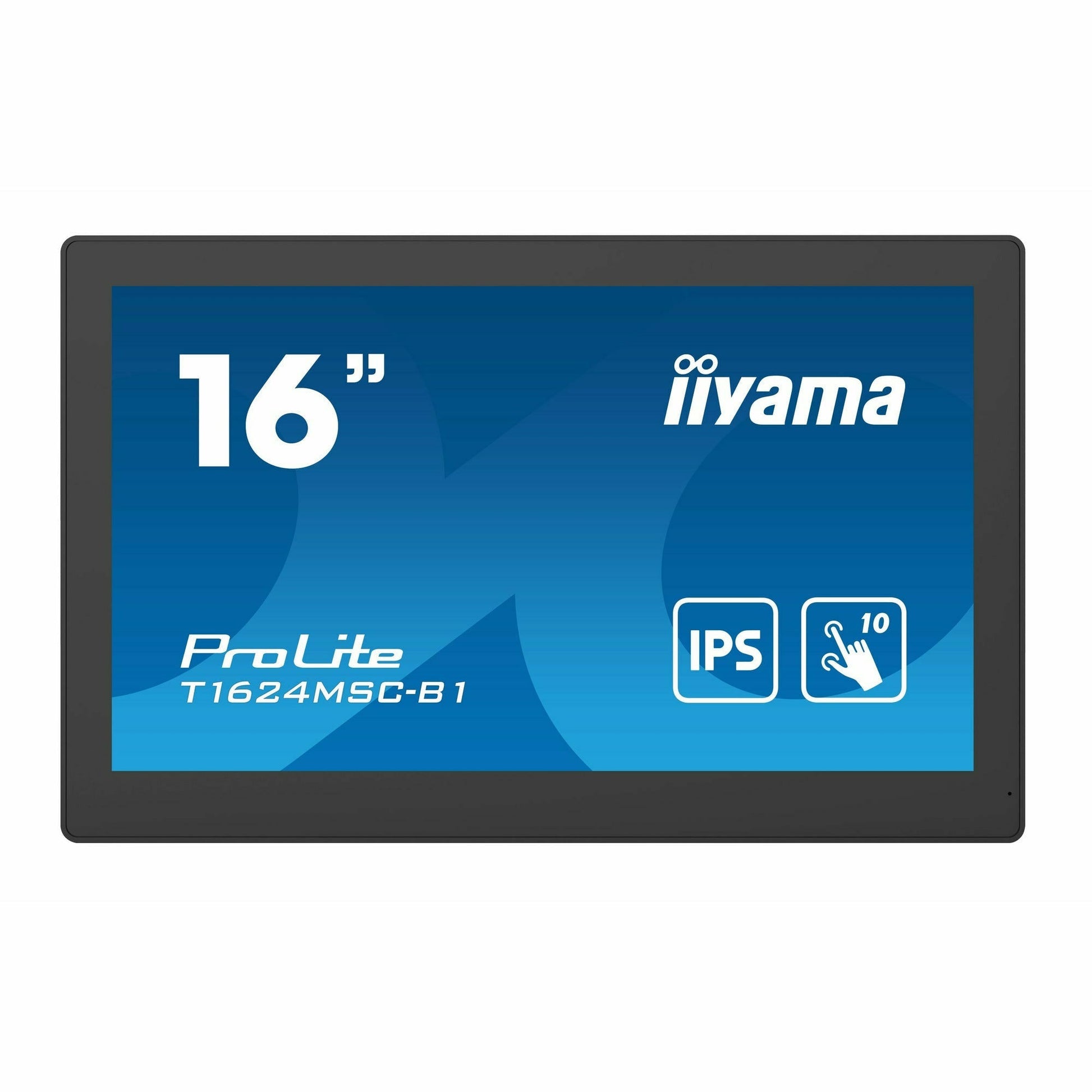 Dark Cyan iiyama ProLite T1624MSC-B1 15.6” Full HD 10pt PCAP Touch Screen with Integrated Media Player and Kick Stand