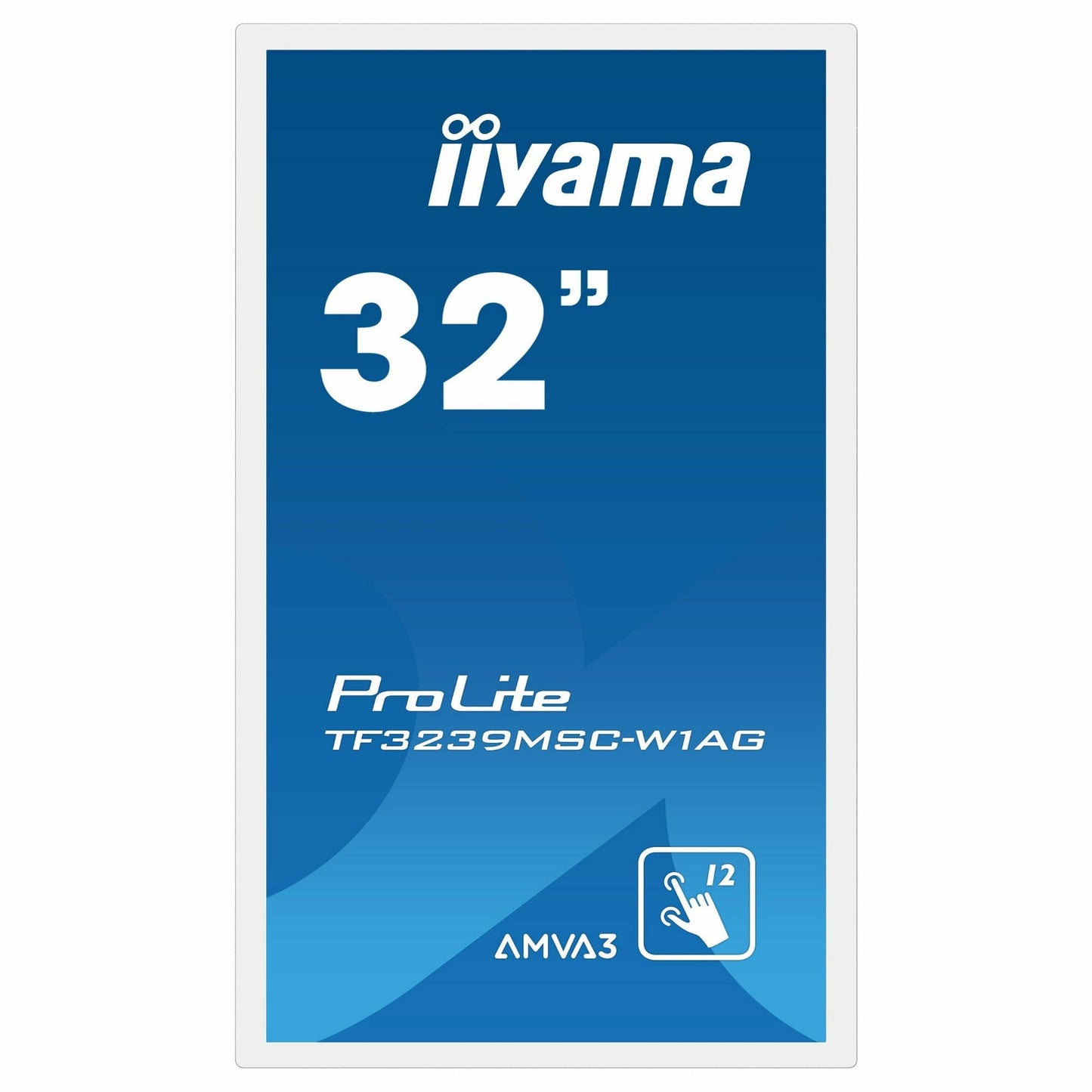 Dark Cyan iiyama ProLite TF3239MSC-W1AG 32" Open Frame IPS 15pt PCAP IPS 4K Touch Screen with Anti Glare White