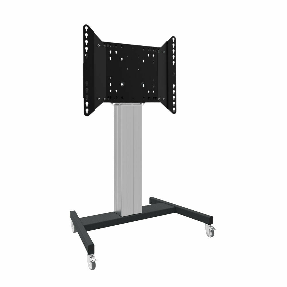 Dark Slate Gray iiyama XL Floor Cart with Electronic Lift and Wheels for 65"-86" LFD or LFD Touch