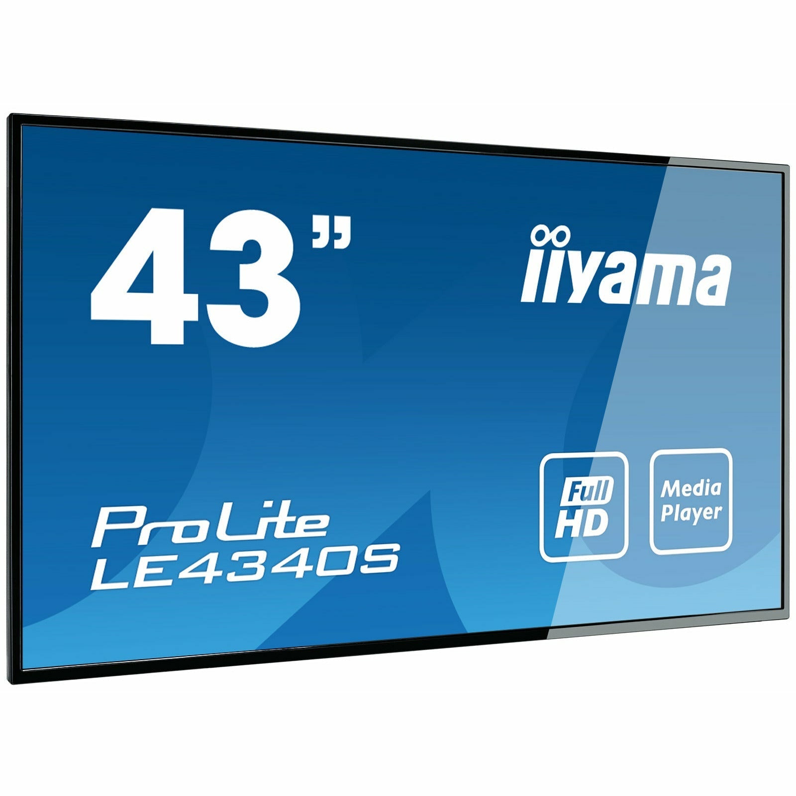 Steel Blue iiyama ProLite LE4340S-B3 43” Full HD professional large format display with USB Media Playback