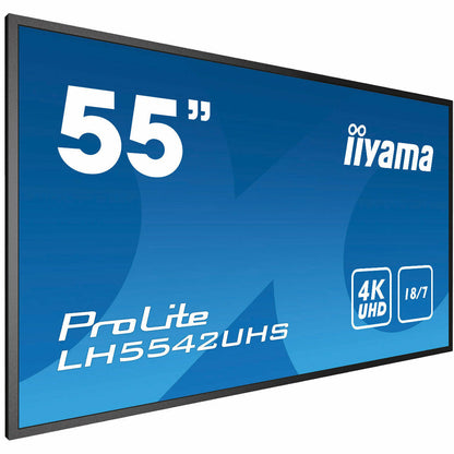 Dark Cyan iiyama ProLite LH5542UHS-B3 55" IPS 4K LFD 18/7 with Android 8.0 and iiyama N-sign integrated Signage Platform