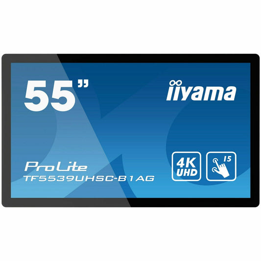 Steel Blue iiyama ProLite TF5539UHSC-B1AG 55" Open Frame IPS 15pt PCAP IPS 4K Touch Screen with Anti Glare