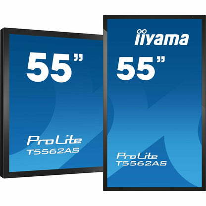 Dark Cyan Iiyama T5562AS-B1 55" VA 4K UHD Projective Capacitive 20pt Touchscreen with Palm Rejection Edge to Edge Glass Design