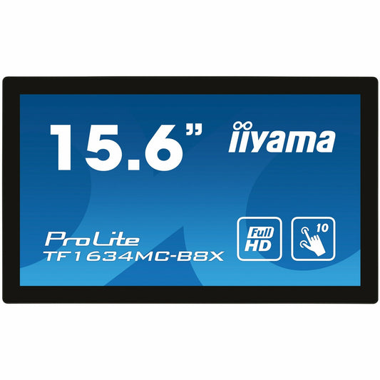 Dark Cyan Iiyama ProLite TF1634MC-B8X 15.6" Full HD 10 point PCAP IPS Open Frame Touch Screen