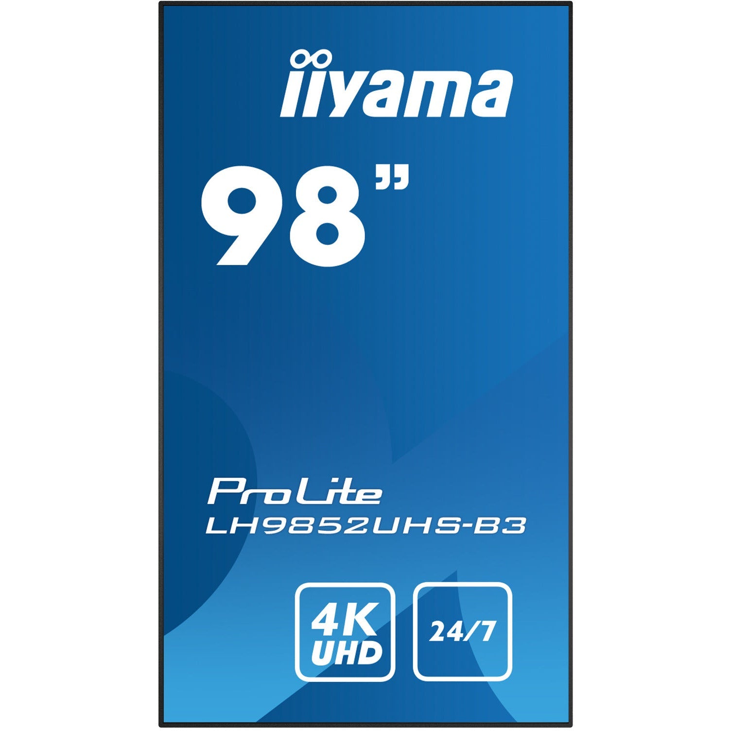 Dark Cyan iiyama ProLite LH9852UHS-B3 98" 4K Professional Digital Signage 24/7 LFD