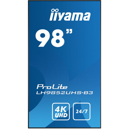 Dark Cyan iiyama ProLite LH9852UHS-B3 98" 4K Professional Digital Signage 24/7 LFD