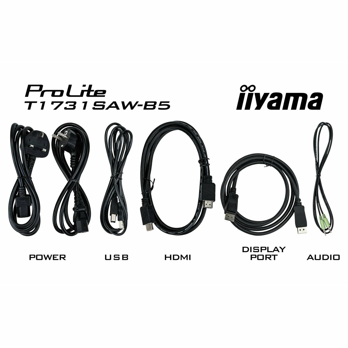 Black iiyama ProLite T1731SAW-B5 17" Touch Screen Display