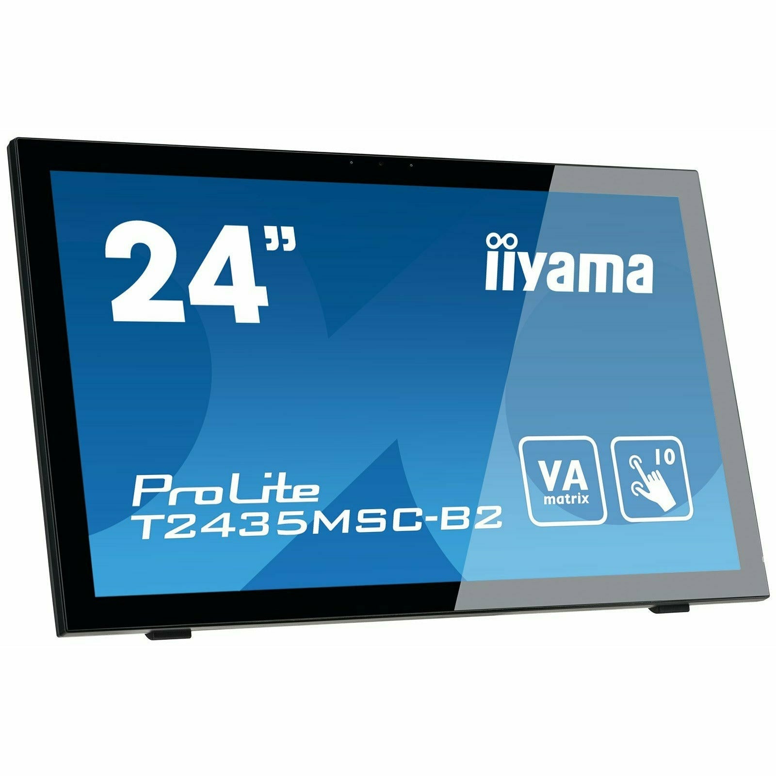 Steel Blue iiyama ProLite T2435MSC-B2 24" 10 pt Touch screen Display with Integrated Webcam