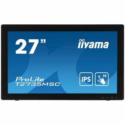 Dark Cyan iiyama ProLite T2735MSC-B3 27" 10 pt Touch Screen Display with Integrated Webcam