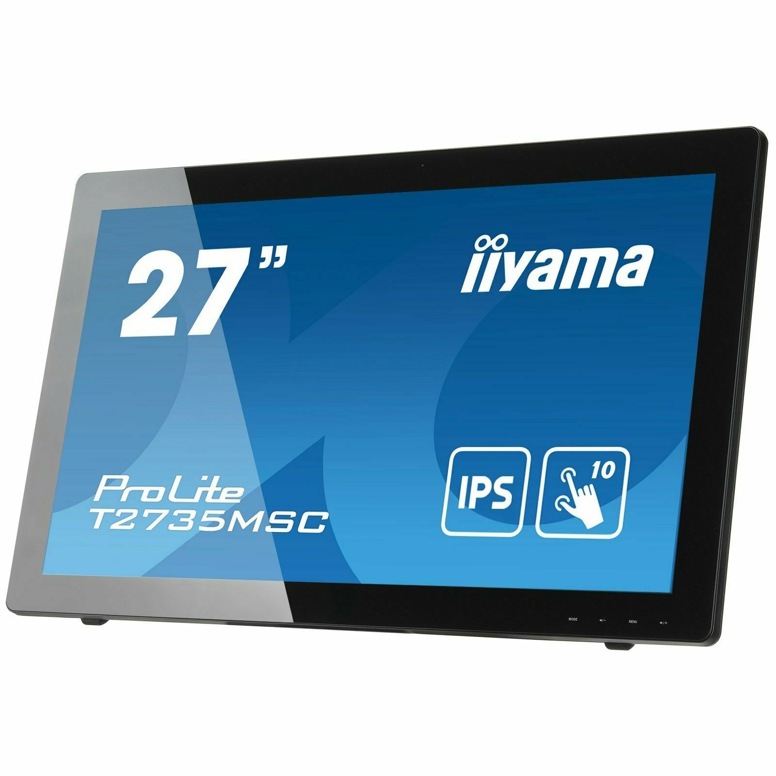 Steel Blue iiyama ProLite T2735MSC-B3 27" 10 pt Touch Screen Display with Integrated Webcam