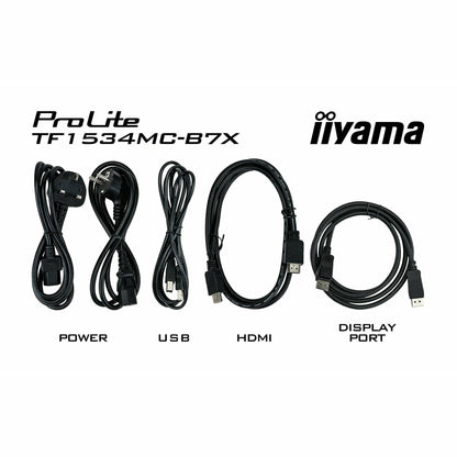 Black iiyama ProLite TF1534MC-B7X 15" Capacitive Touch Screen Display