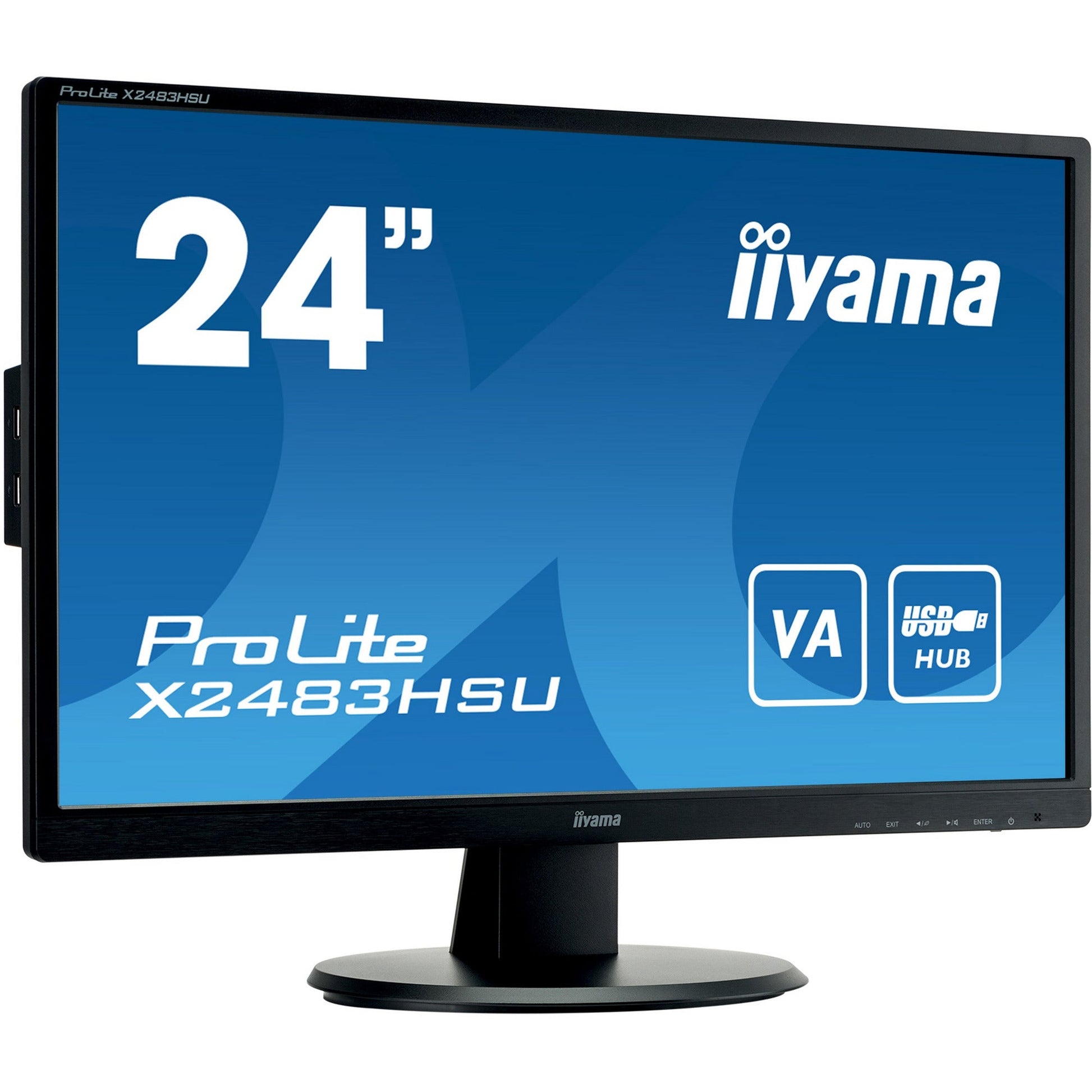 Dark Cyan iiyama ProLite X2483HSU-B5 24" LED Display