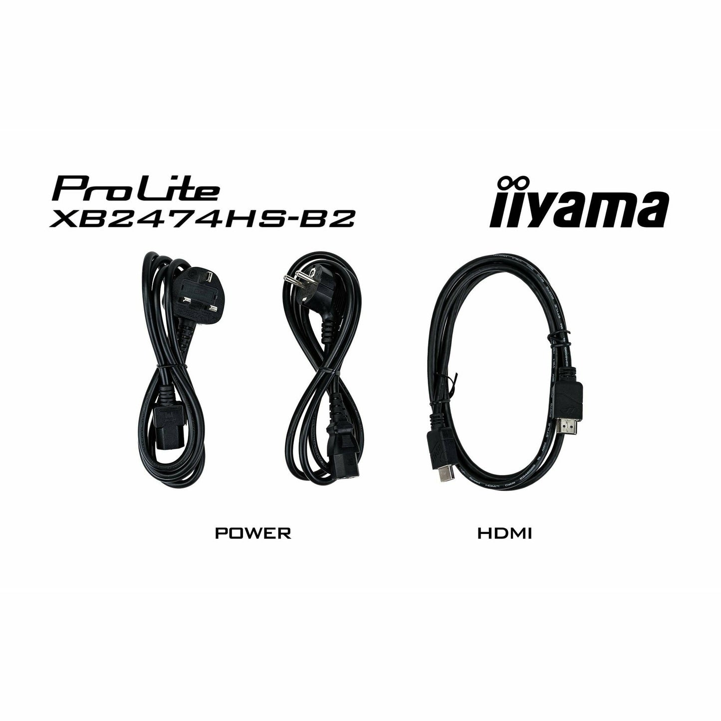 Black iiyama ProLite XB2474HS-B2 24" LCD Display