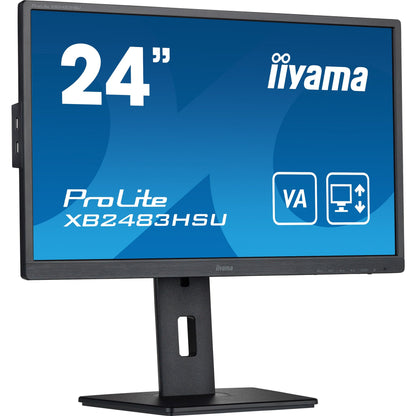 Dark Cyan iiyama ProLite XB2483HSU-B5 24" LED Display with Height Adjust Stand