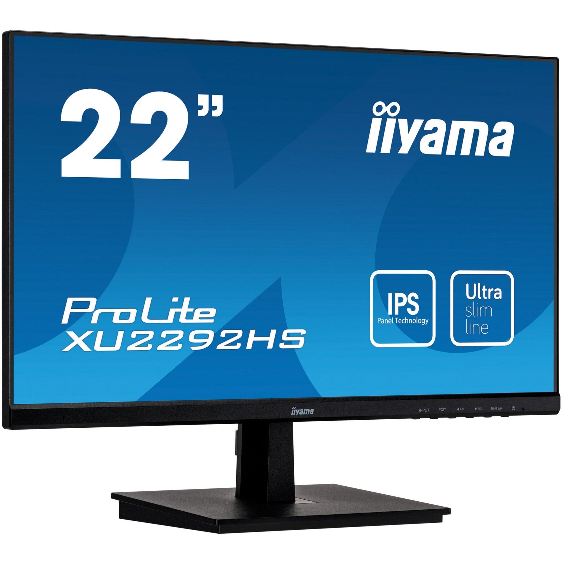 Dark Cyan Iiyama ProLite XU2292HS-B1 IPS Desktop Monitor