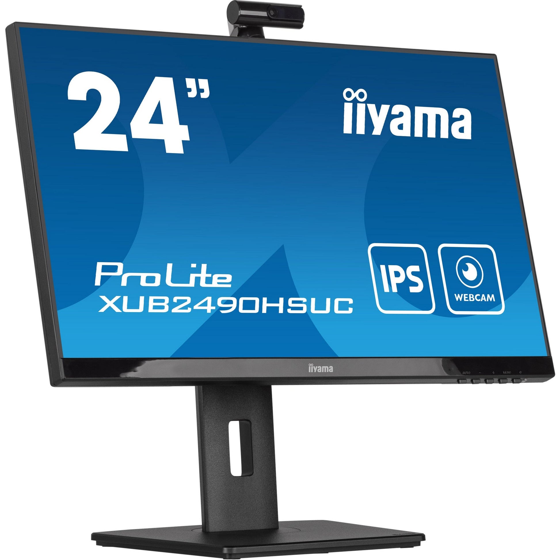 Dark Cyan iiyama ProLite XUB2490HSUC-B5 24" IPS LCD Monitor with FHD Webcam