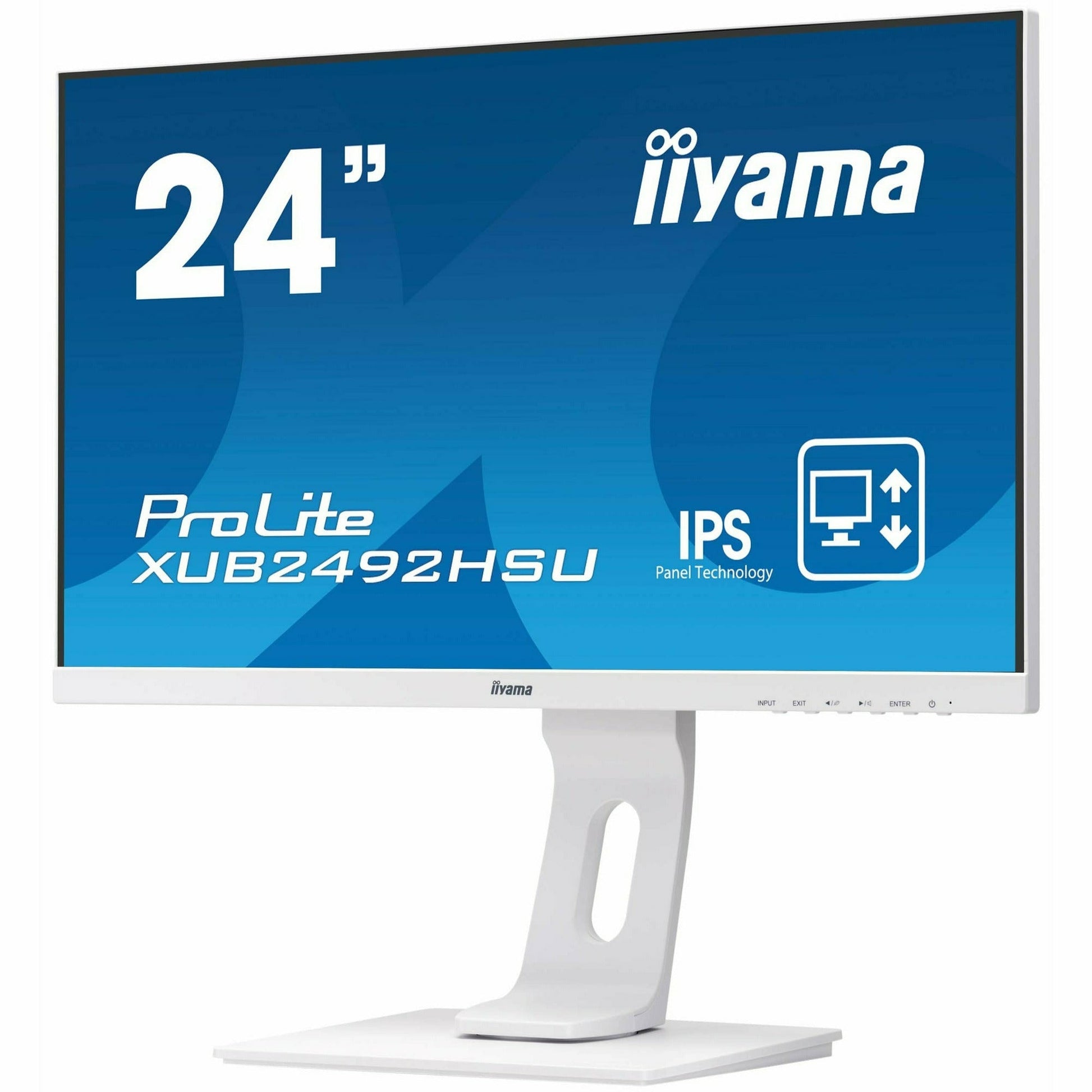 Dark Cyan iiyama ProLite XUB2492HSU-W1 24" IPS Desktop Panel in White