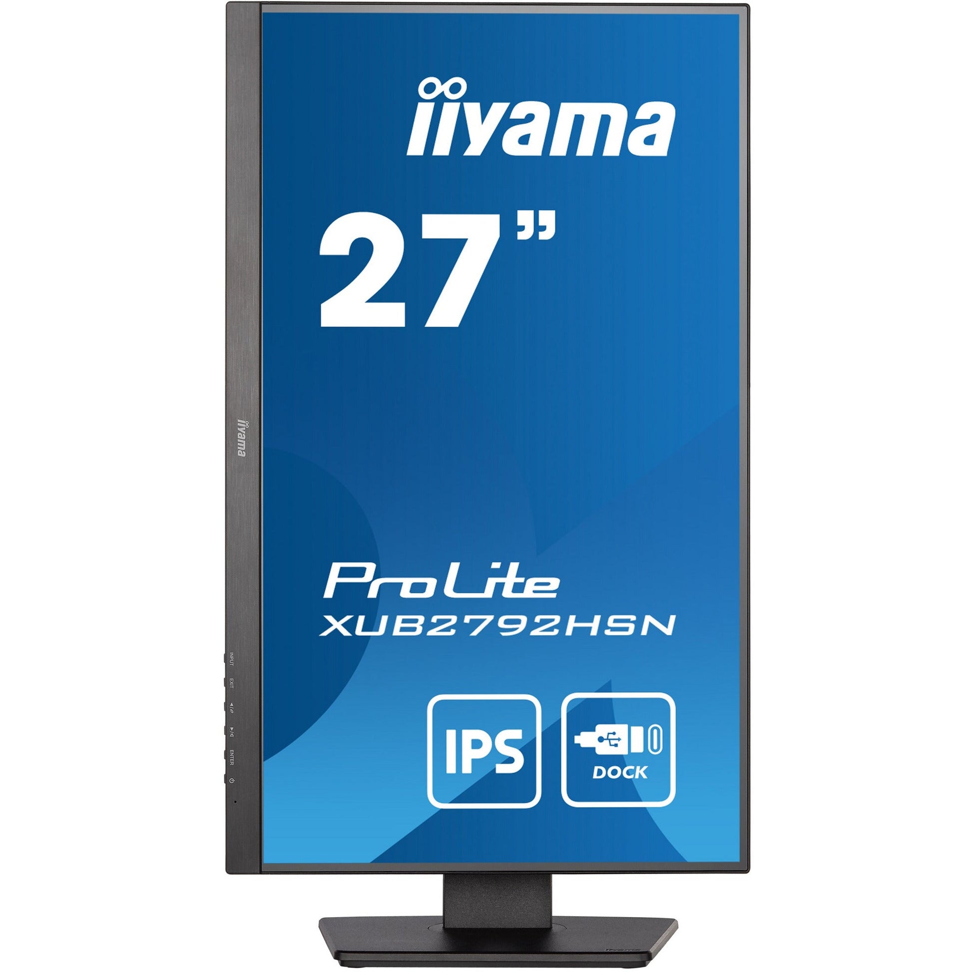 Dark Cyan iiyama ProLite XUB2792HSN-B5 27" IPS LCD Monitor with USB-C dock and RJ45 Port