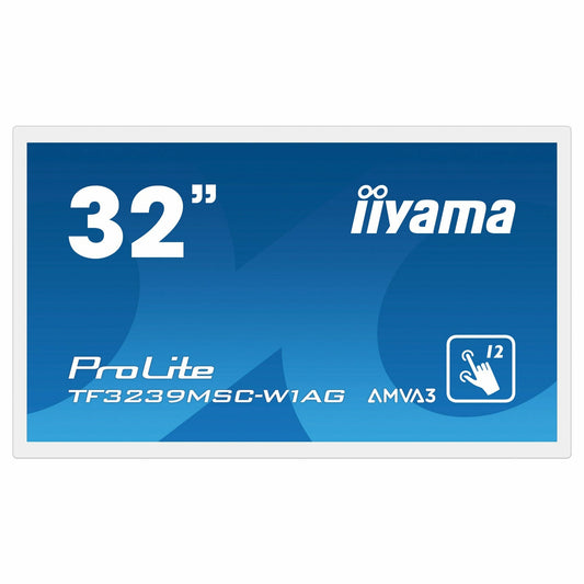 White Smoke iiyama ProLite TF3239MSC-W1AG 32" Open Frame IPS 15pt PCAP IPS 4K Touch Screen with Anti Glare White