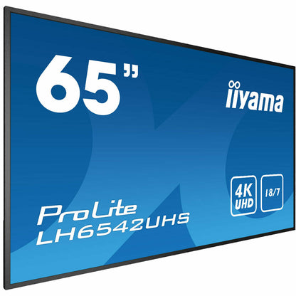 Dark Cyan iiyama ProLite LH6542UHS-B3 65" IPS 4K LFD 18/7 with Android 8.0 and iiyama N-sign integrated Signage Platform