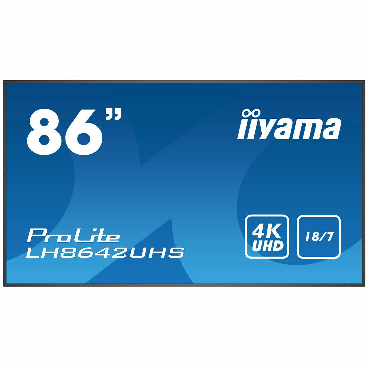 Dark Cyan iiyama ProLite LH8642UHS-B3 86" IPS 4K LFD 18/7 with Android 8.0 and iiyama N-sign integrated Signage Platform