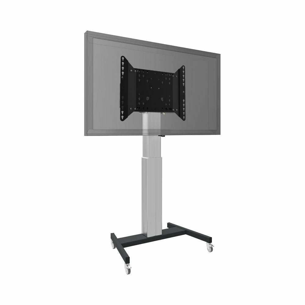 Slate Gray iiyama XL Floor Cart with Electronic Lift and Wheels for 65"-86" LFD or LFD Touch
