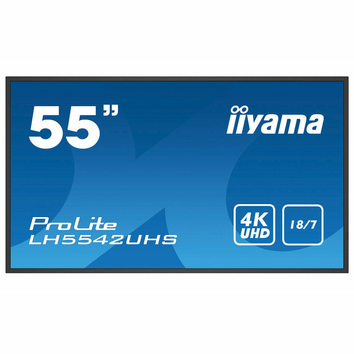 Dark Cyan iiyama ProLite LH5542UHS-B3 55" IPS 4K LFD 18/7 with Android 8.0 and iiyama N-sign integrated Signage Platform