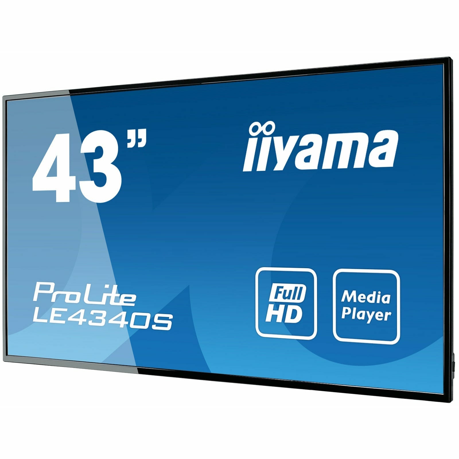 Dark Cyan iiyama ProLite LE4340S-B3 43” Full HD professional large format display with USB Media Playback