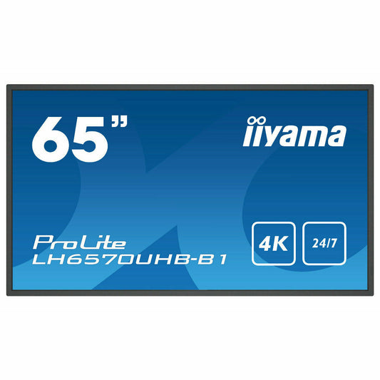 Dark Cyan iiyama ProLite LH6570UHB-B1 65" Large Format Display with 24/7, 4K UHD, Android 9.0 and 700cd/m² High Brightness