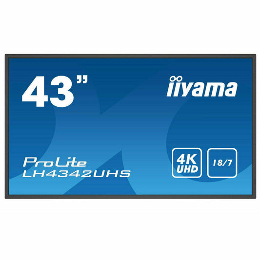 Dark Cyan iiyama ProLite LH4342UHS-B3 43" IPS 4K LFD 18/7 with Android 8.0 and iiyama N-sign integrated Signage Platform