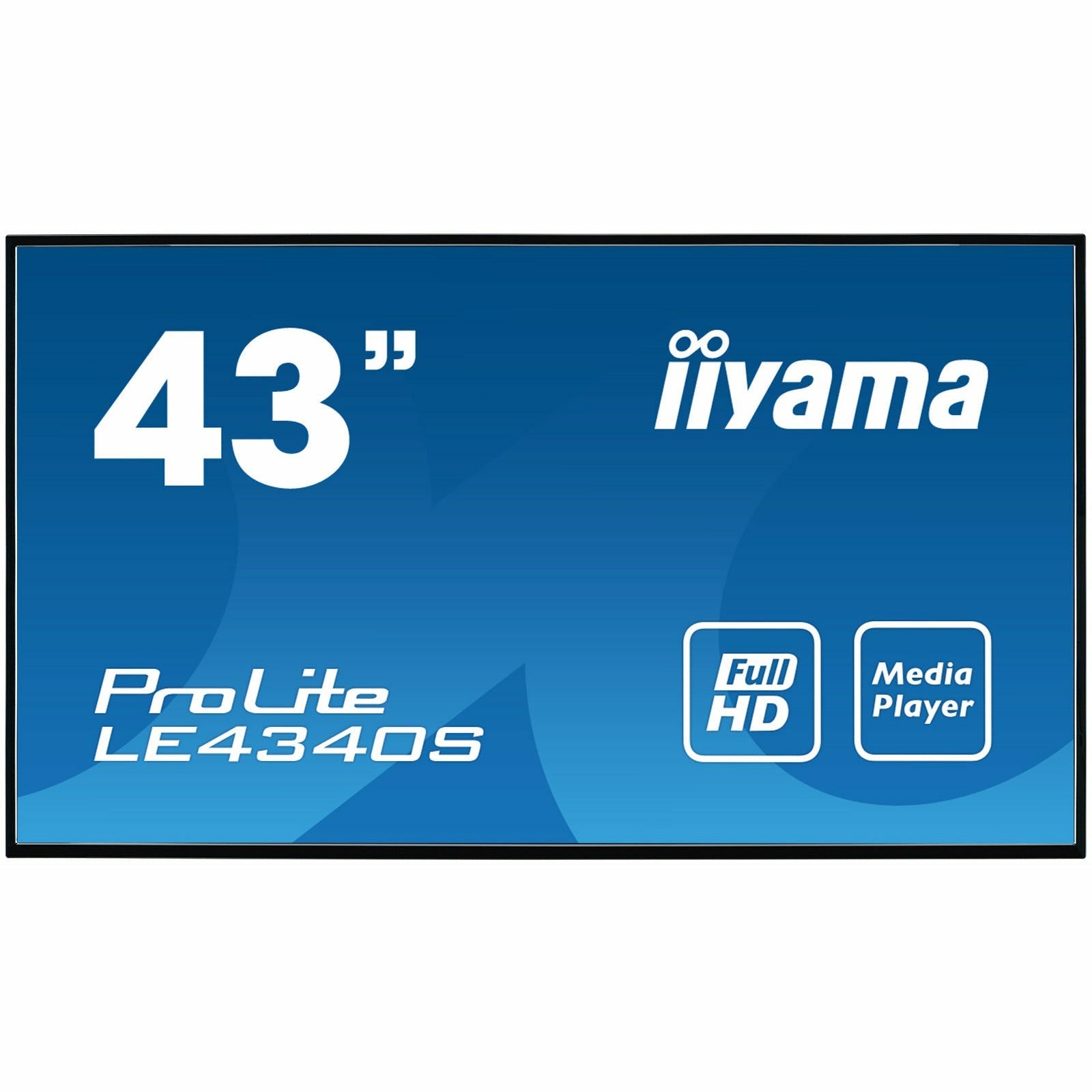 Dark Cyan iiyama ProLite LE4340S-B3 43” Full HD professional large format display with USB Media Playback