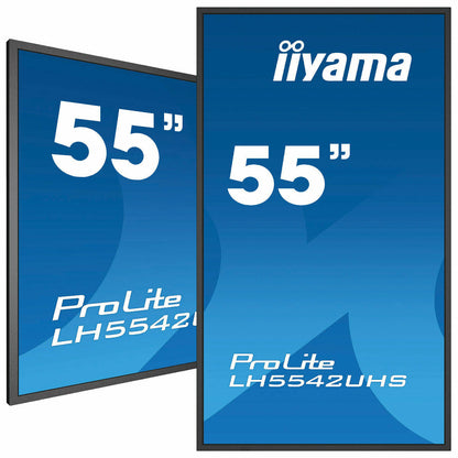 Dark Cyan iiyama ProLite LH5542UHS-B3 55" IPS 4K LFD 18/7 with Android 8.0 and iiyama N-sign integrated Signage Platform